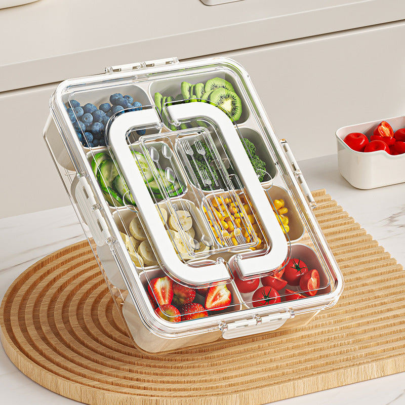 Ultimate 8-Grid Snack Box: Perfect Fruit, Snack, and Food Storage Organizer for Every Occasion - Serenity Homeware
