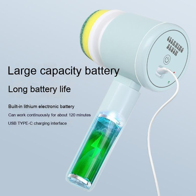 Handheld Multifunctional Electric Floor Wall Cleaning Brush