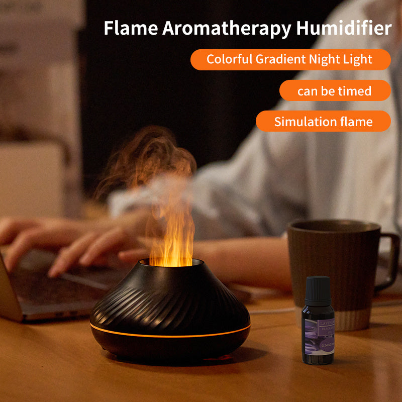 RGB Flame Humidifier Diffuser - Homestead Hub