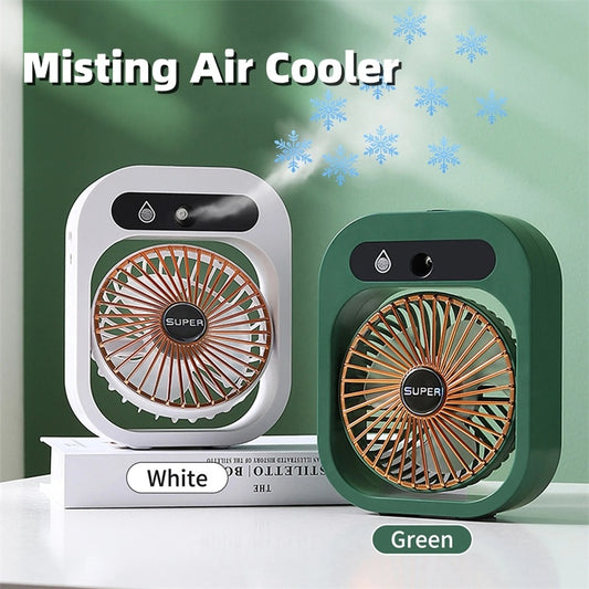 Air Conditioning Fan Desk Misting Fan Air Cooler Cooling USB Rechargeable