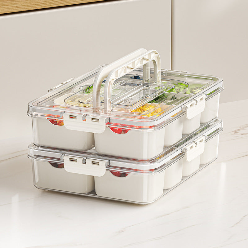 Ultimate 8-Grid Snack Box: Perfect Fruit, Snack, and Food Storage Organizer for Every Occasion