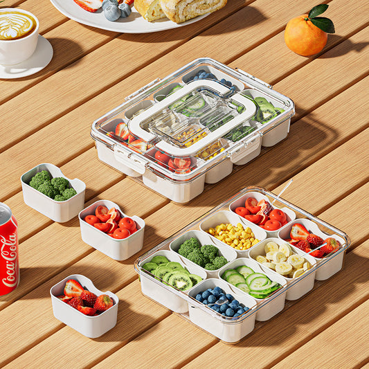 Ultimate 8-Grid Snack Box: Perfect Fruit, Snack, and Food Storage Organizer for Every Occasion