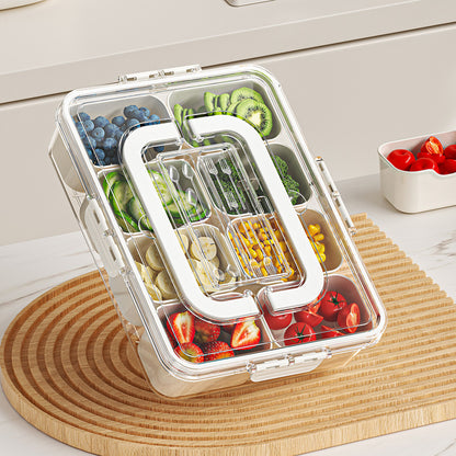 Ultimate 8-Grid Snack Box: Perfect Fruit, Snack, and Food Storage Organizer for Every Occasion